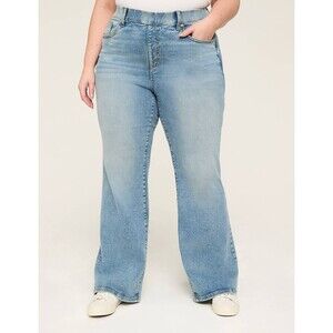 New Lane Bryant Tighter Tummy Pull-On High-Rise Flare Jeans Size 20 Plus